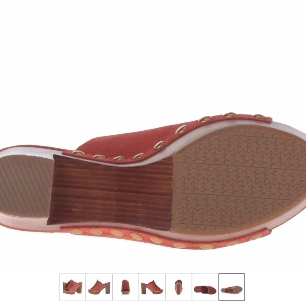 Michael Kors Westly Suede Mules - Cinnamon - Size 9.5